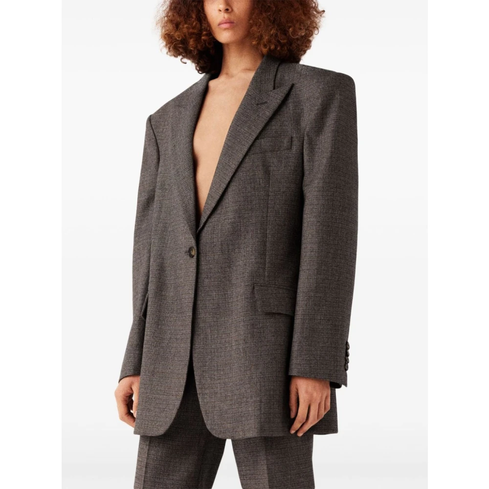 Stella Mccartney Oversized Blazer Gray Dames