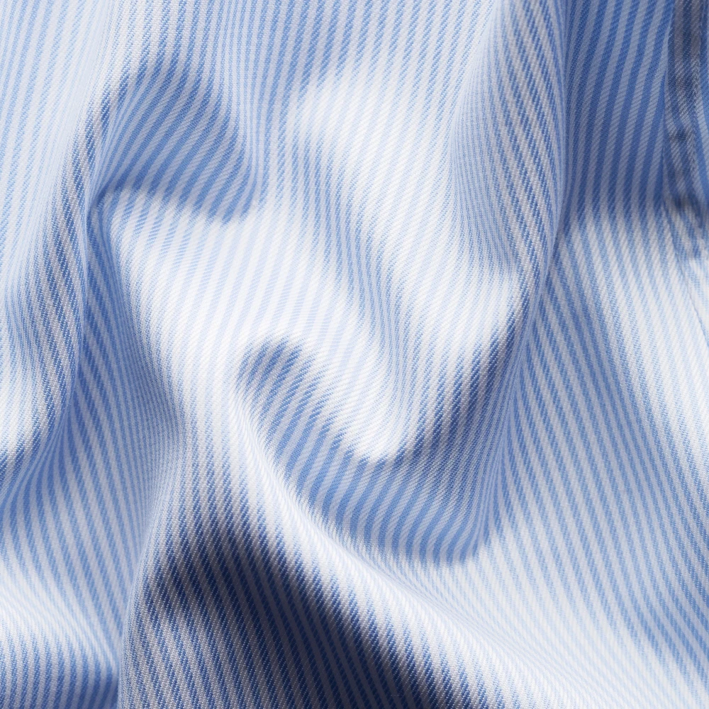 Eton Gestreept katoen-lyocell stretch overhemd White Heren