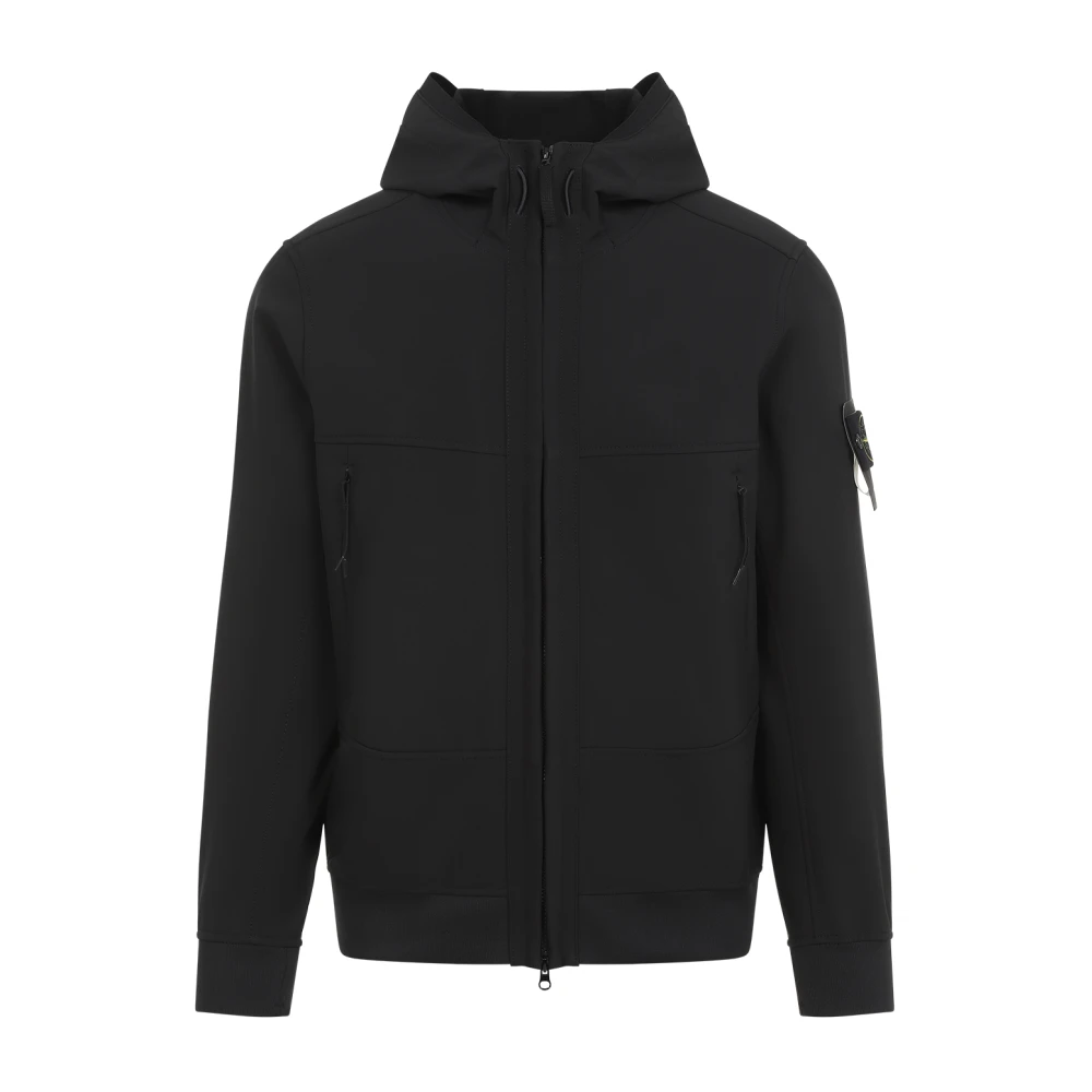 Stone Island Winddichte Waterdichte Soft Shell Jas Black Heren