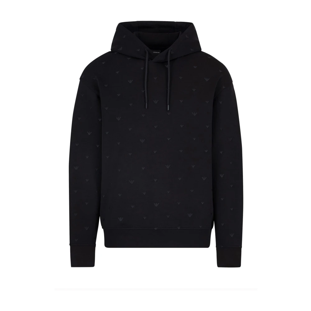 Emporio Armani Hombre Azul - Sudadera Marino Con Logo De Águila - Sweatshirts & Hoodies - M
