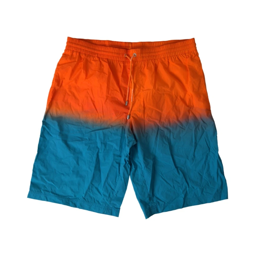 Dolce & Gabbana Men's Multicolor Gradient-Effect Swimming Shorts - Beachwear - L - Swimwear