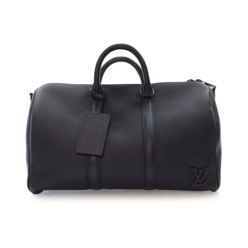 Louis Vuitton Vintage Women's Black Pre-Owned Keepall Bandouliere 50 Travel Bag