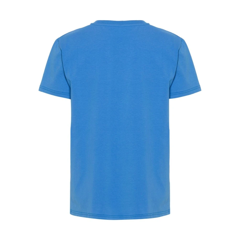 Moschino Blauwe Logo T-shirts en Polos Blue Heren
