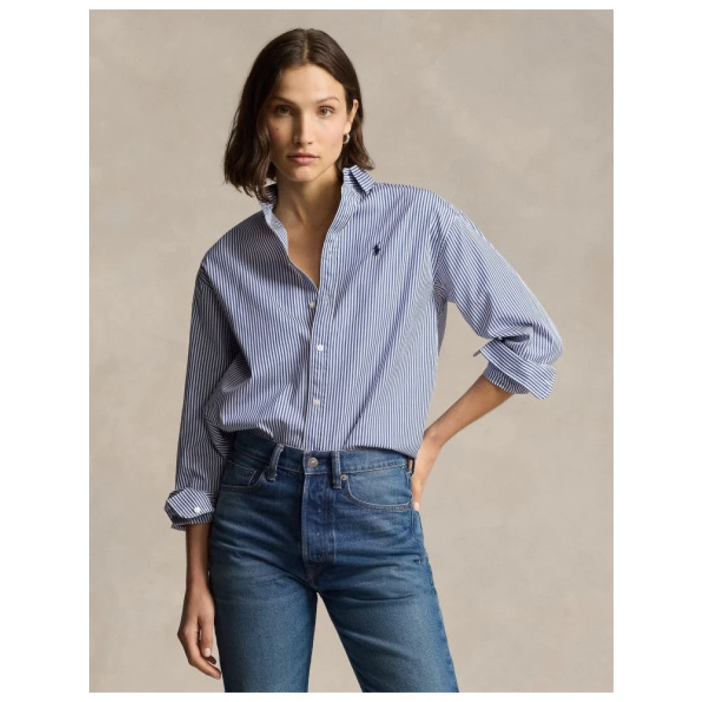 Polo Ralph Lauren Gestreept Casual Overhemd Blue Dames