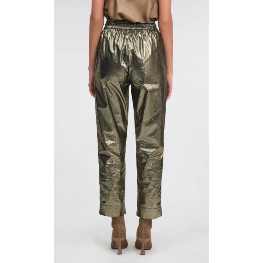 Mes Demoiselles Gouden gecoate joggingbroek Brown Dames