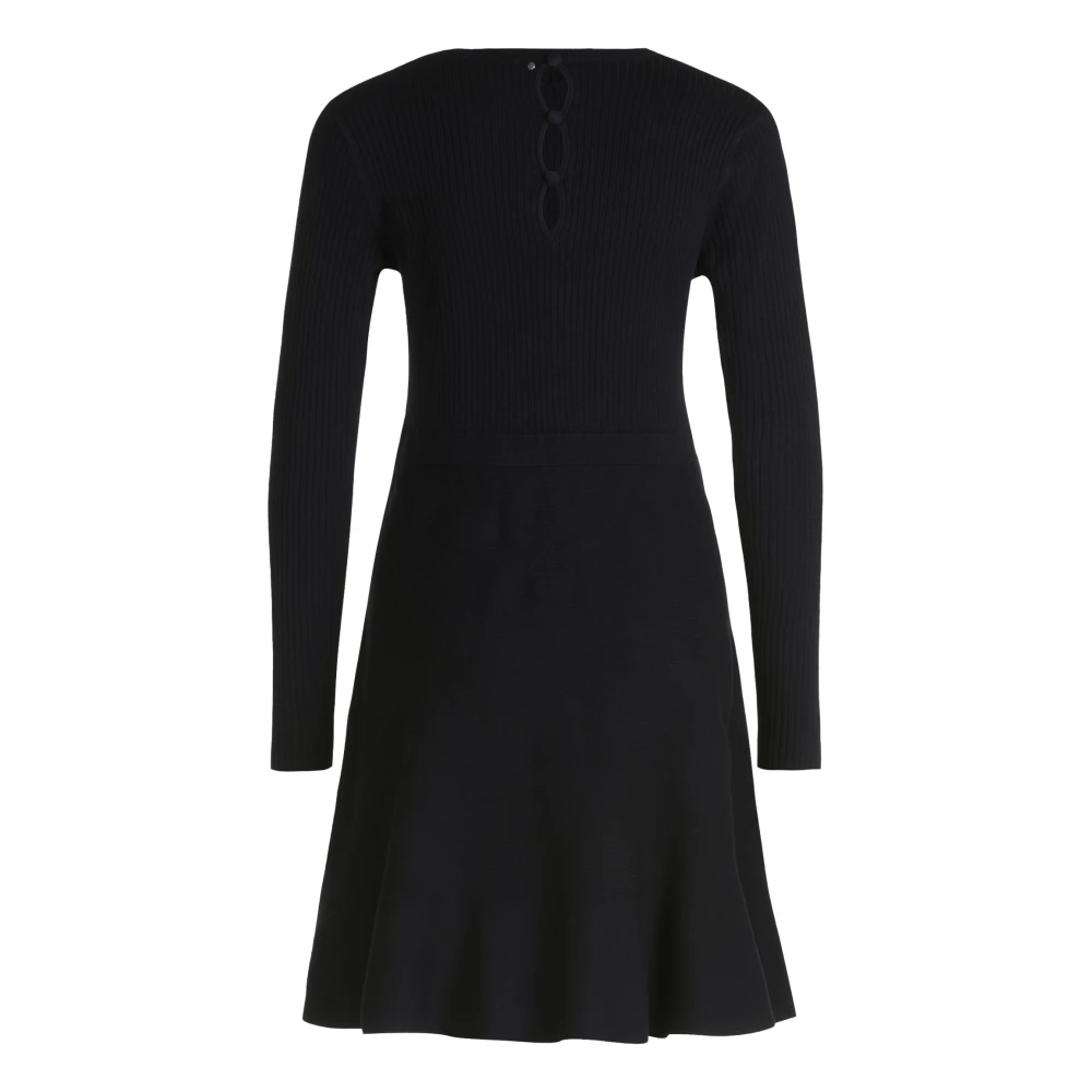 Vera Mont Elegant V-Neck Knit Dress Black Dames