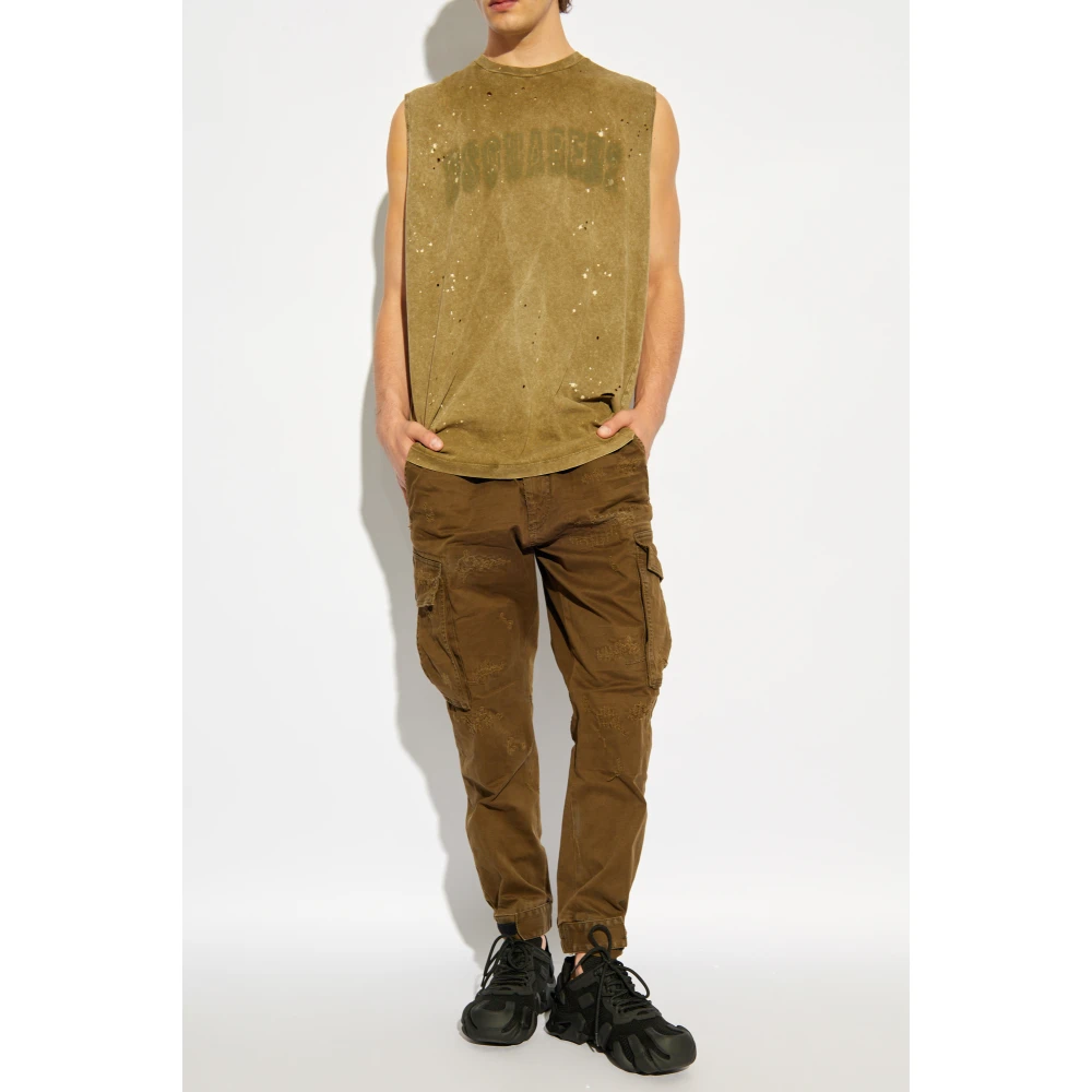 Dsquared2 Ripped Cyprus Broek Brown Heren