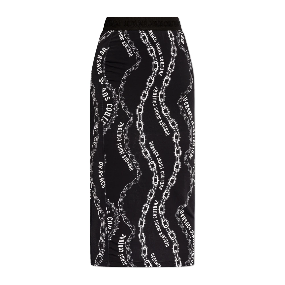 Versace Jeans Couture Rok met logo Black Dames