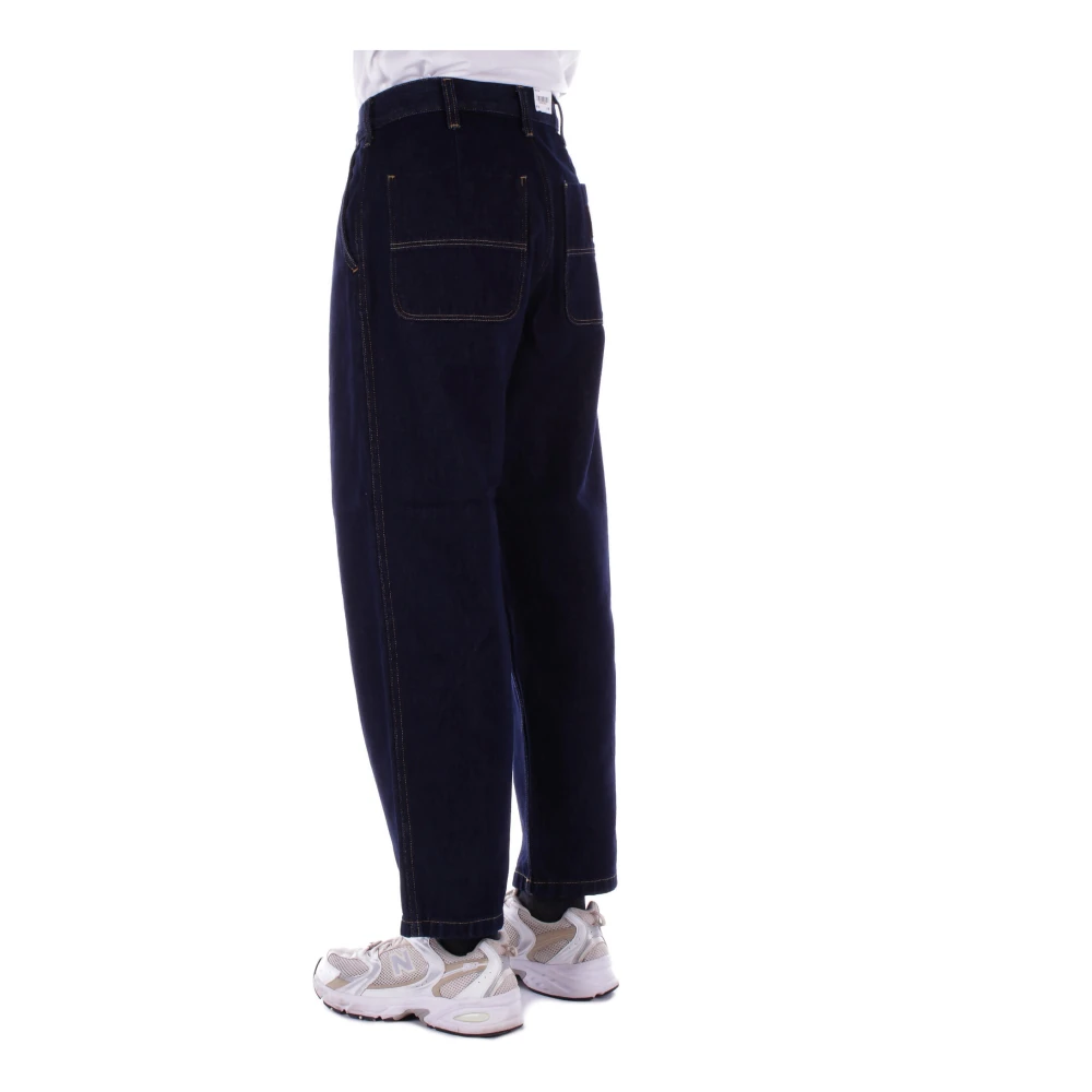 Carhartt WIP Logo Achterkant Rits Jeans Black Heren
