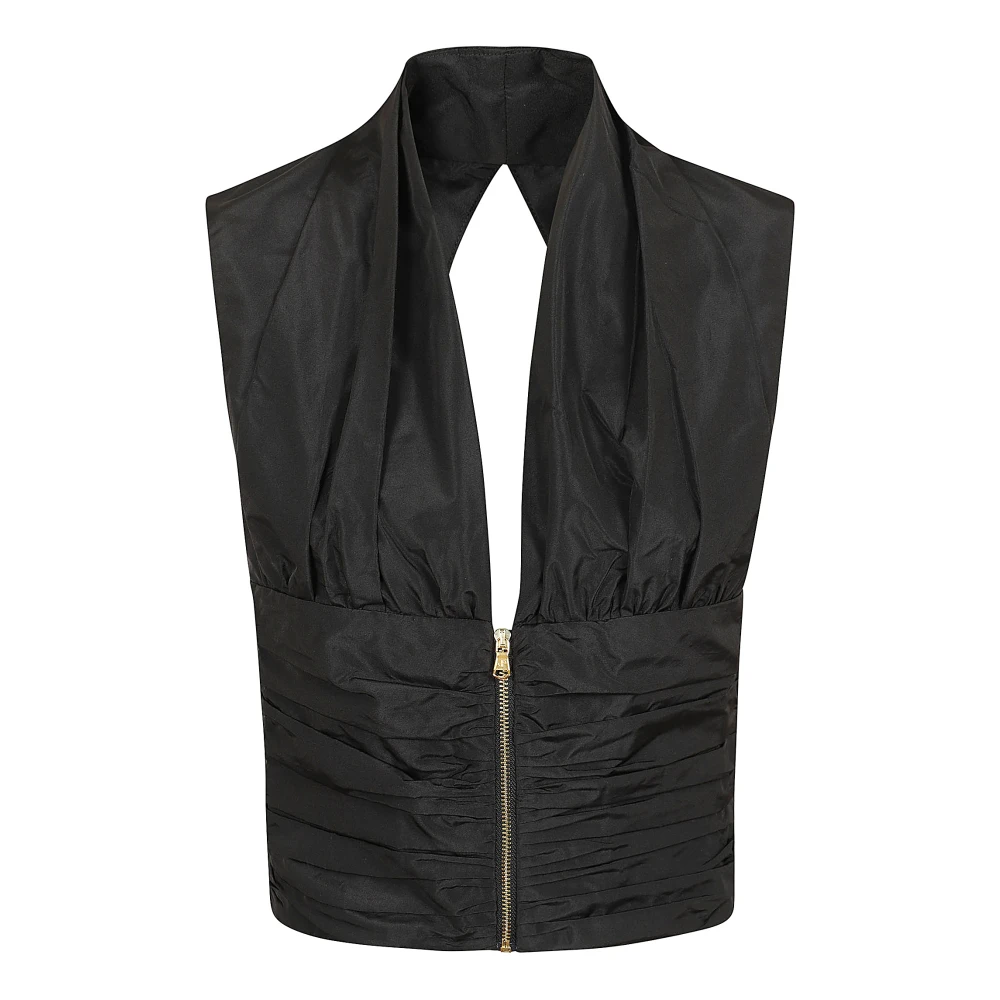Patou Elegante Zwarte Topkleding voor Vrouwen Black Dames