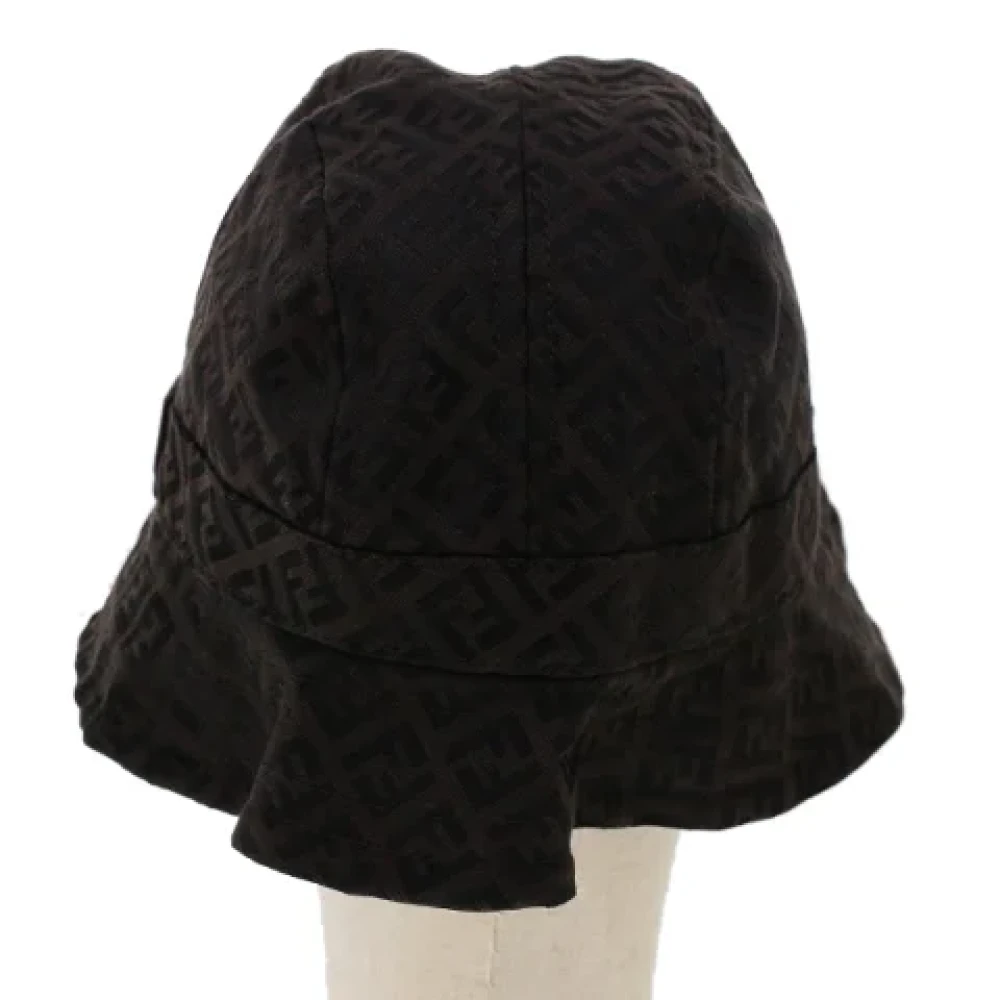 Fendi Vintage Pre-owned Canvas hats Brown Dames