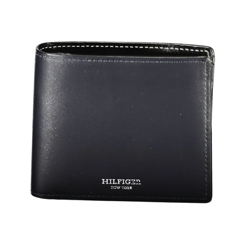 Tommy Hilfiger Blauw lederen Bi-Fold portemonnee Blue Heren