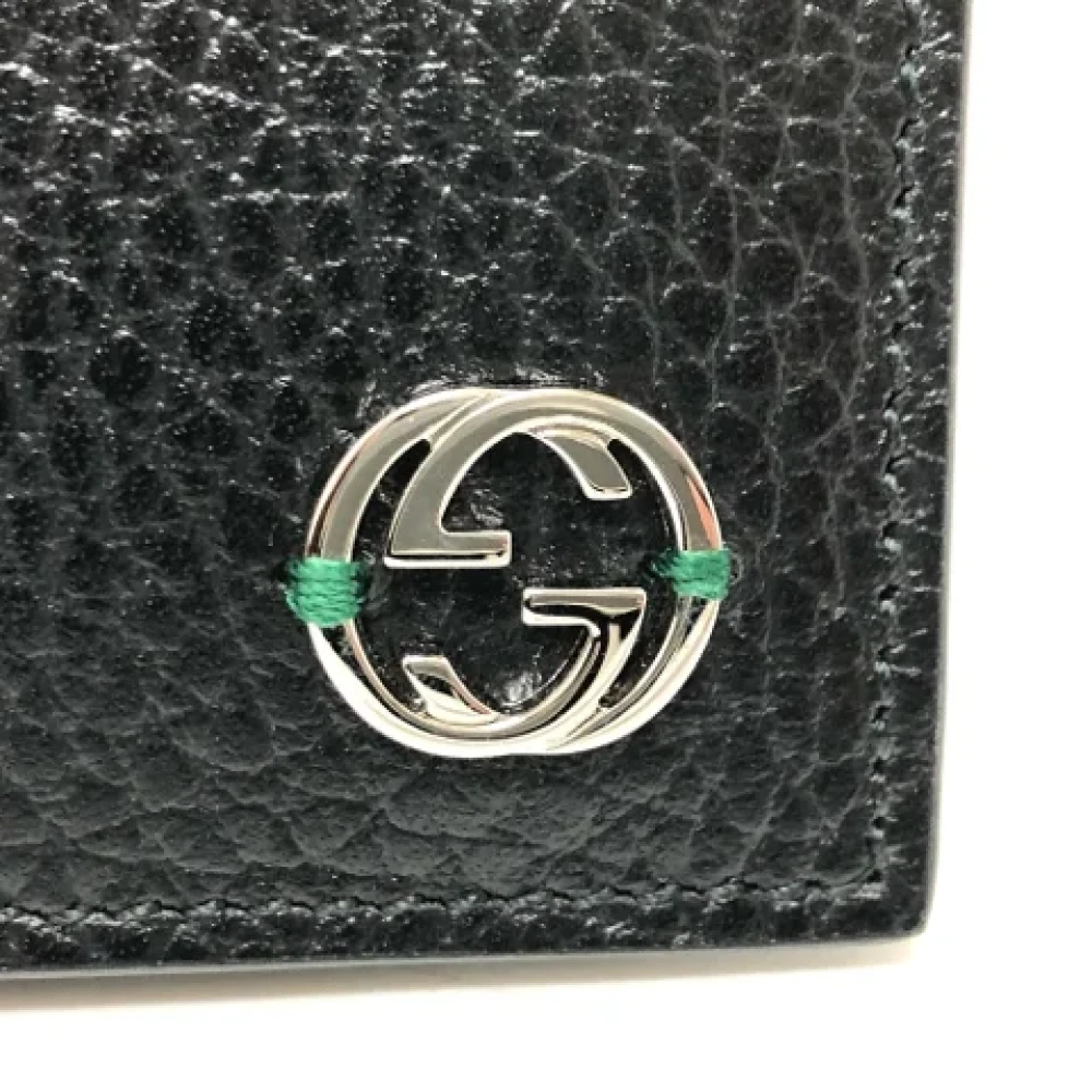 Gucci Vintage Pre-owned Leather wallets Black Heren