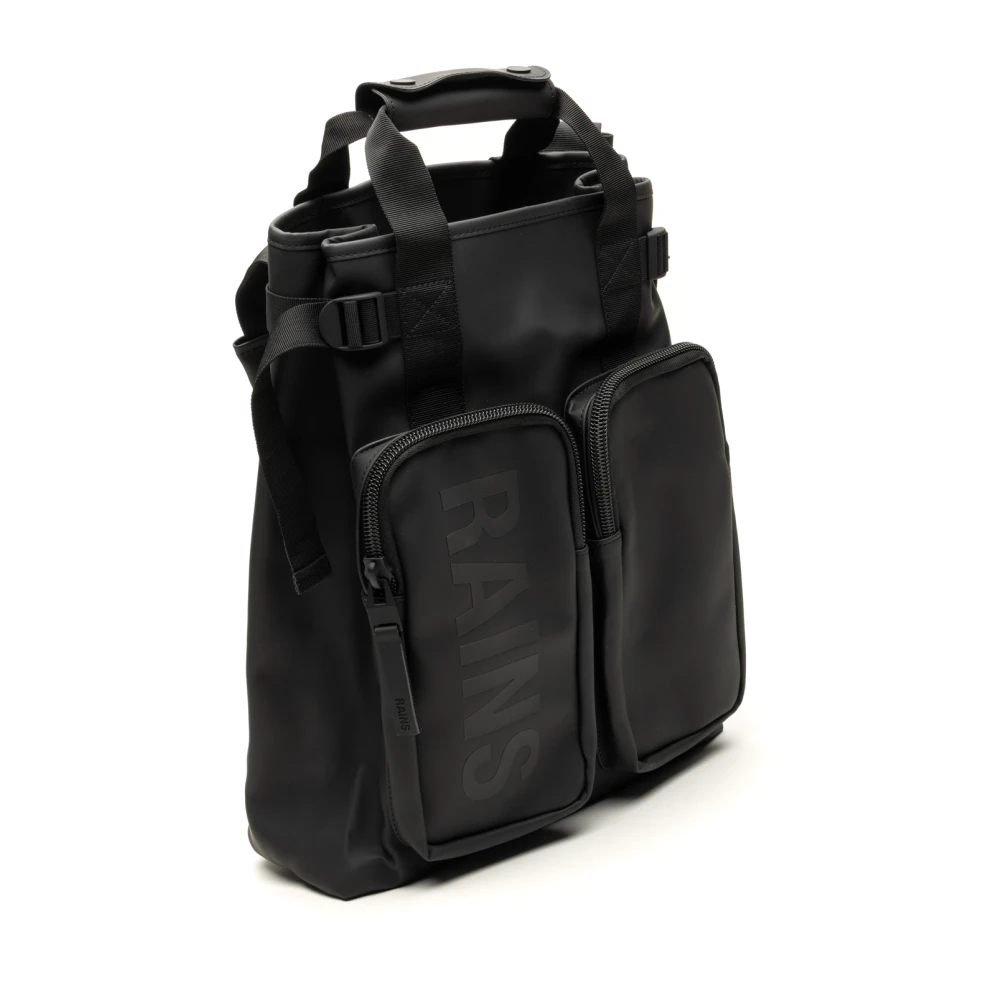 Rains Zwarte Tote Tas Texel Stijl Black Heren