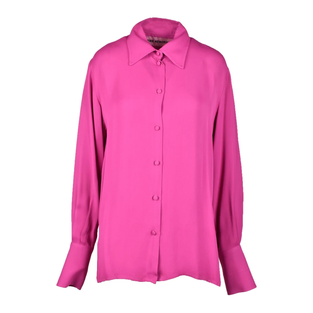 Pink Memories Viscose Shirt met Roze Accents Pink Dames