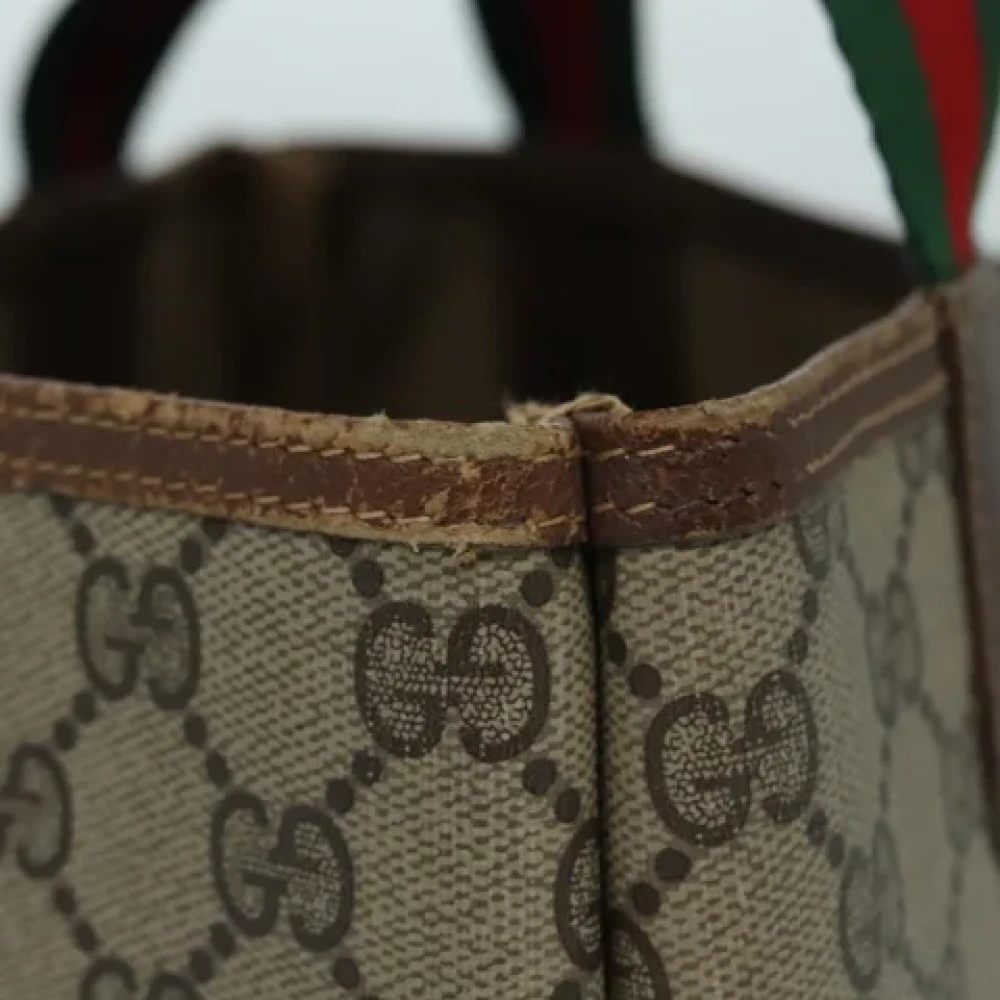 Gucci Vintage Pre-owned Leather gucci-bags Beige Dames