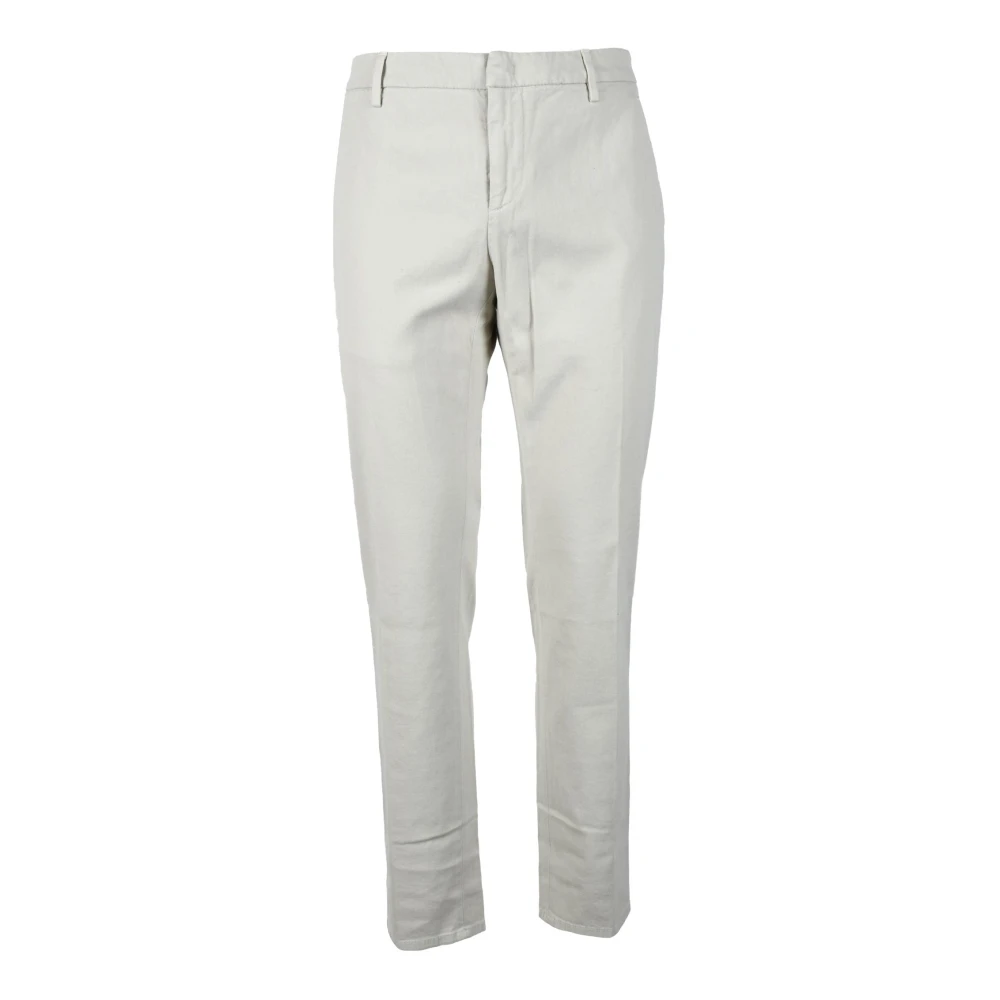 Dondup Katoen Elastaan Broek Beige Heren