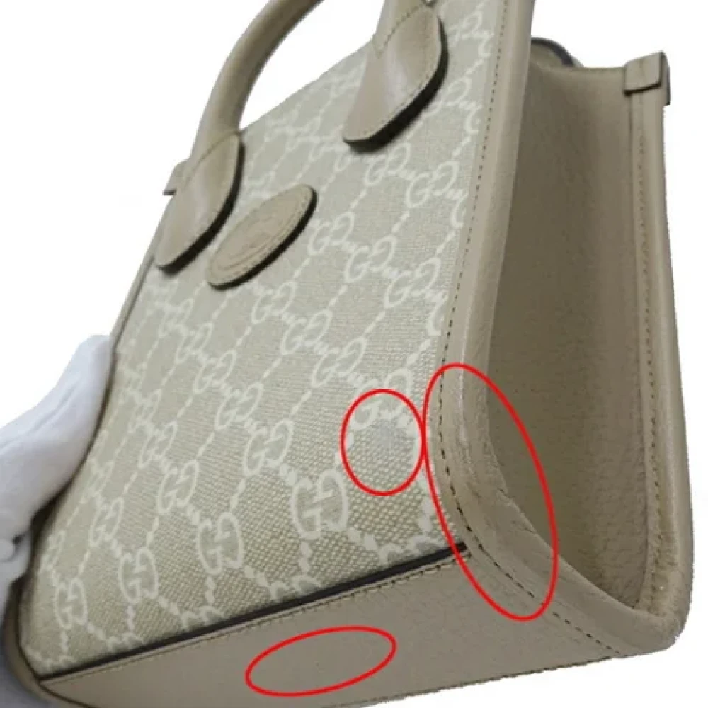 Gucci Vintage Pre-owned Fabric gucci-bags Beige Dames