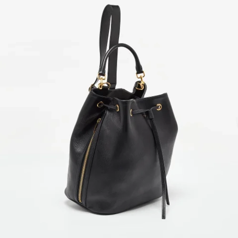 Yves Saint Laurent Vintage Pre-owned Leather shoulder-bags Black Dames