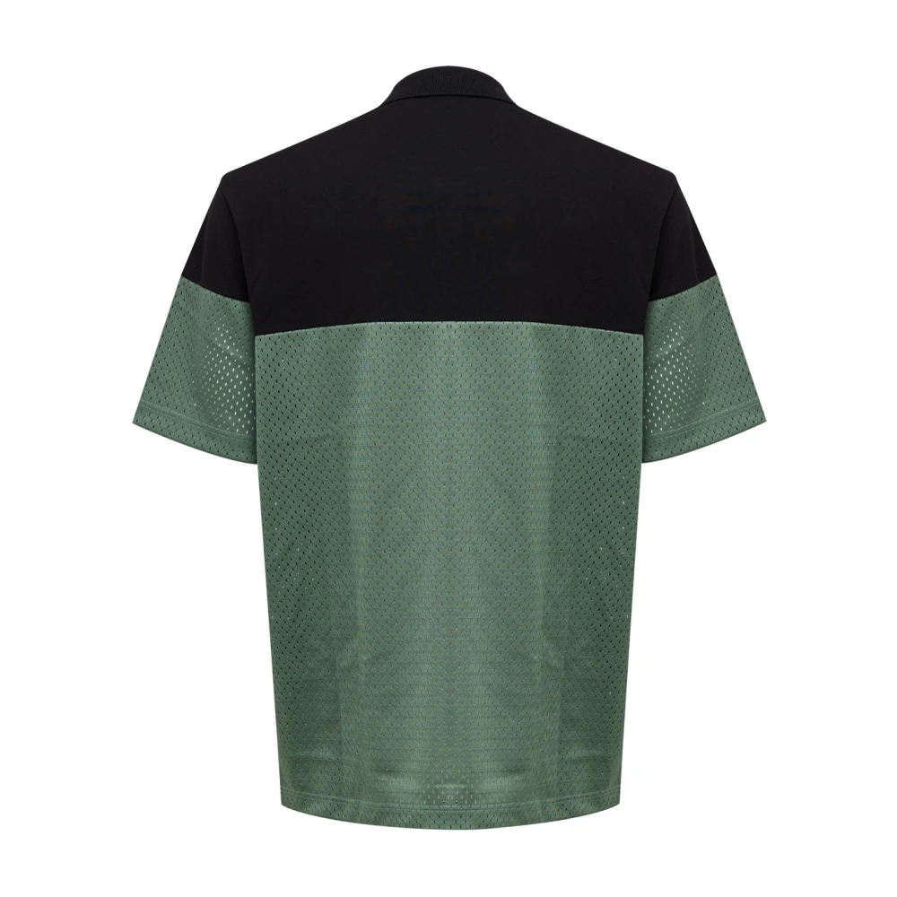 Fendi Bicolor poloshirt met korte mouwen Green Heren