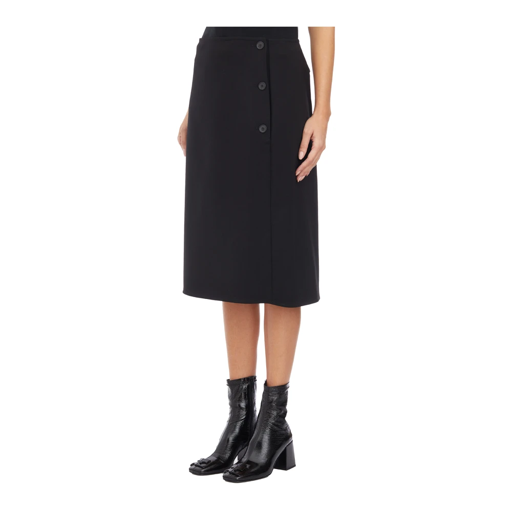 Courrèges Getailleerde knooprok Black Dames