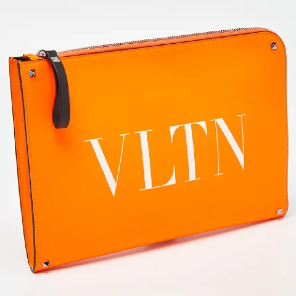Valentino Vintage Pre-owned Leather handbags Orange Dames