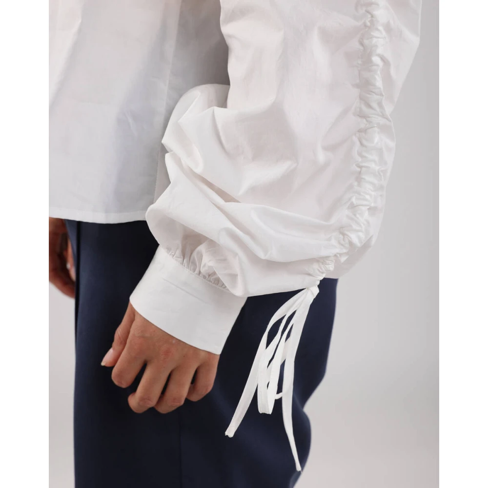 Nukus Roze Blouse lange mouw White Dames