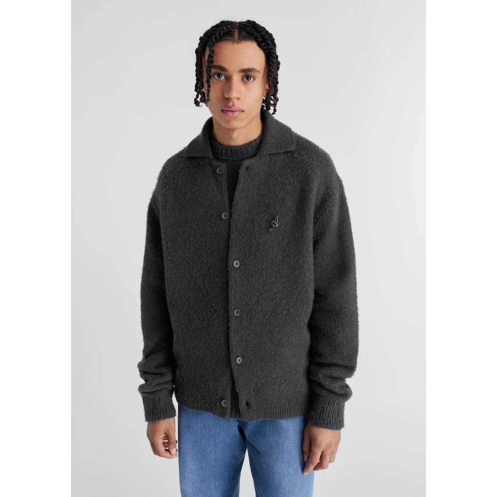 Axel Arigato Ode Cardigan met Kraag Gray Heren