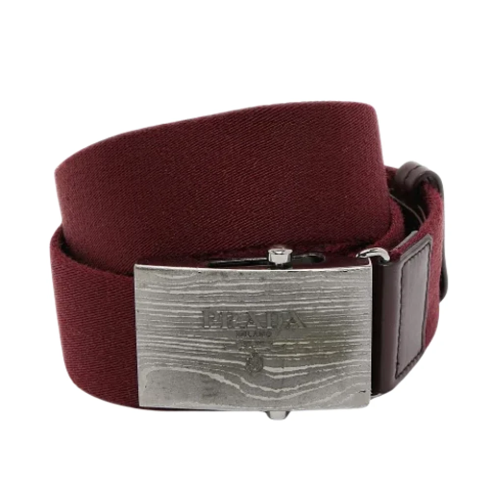 Prada Vintage Pre-owned Leather belts Red Dames