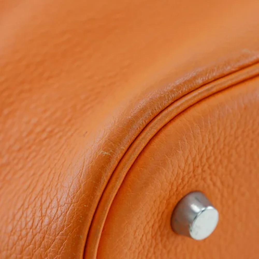 Hermès Vintage Pre-owned Leather handbags Orange Dames