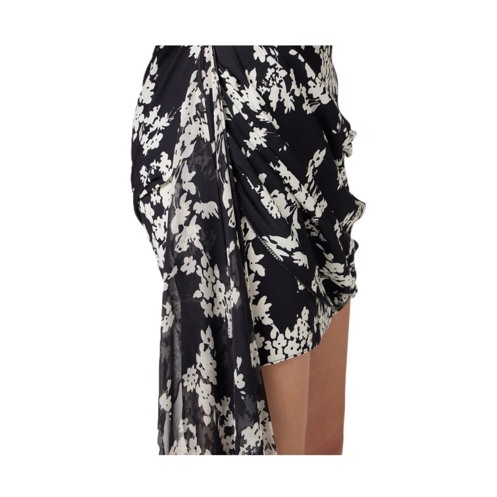 Elisabetta Franchi Viscose Rok Elegante Stijl Black Dames