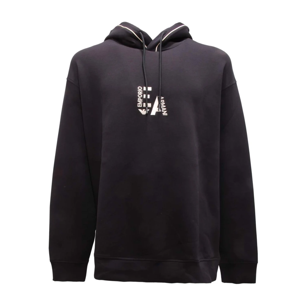 Armani Men's Blue Hooded Sweatshirt