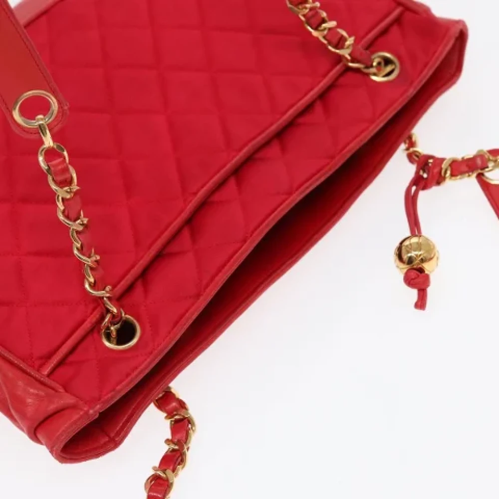Chanel Vintage Pre-owned Leather shoulder-bags Red Dames