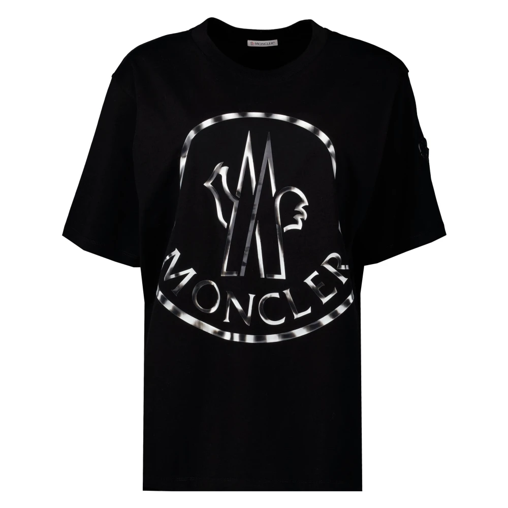 Moncler - Tops > T-Shirts - Black - Moncler - Modalova
