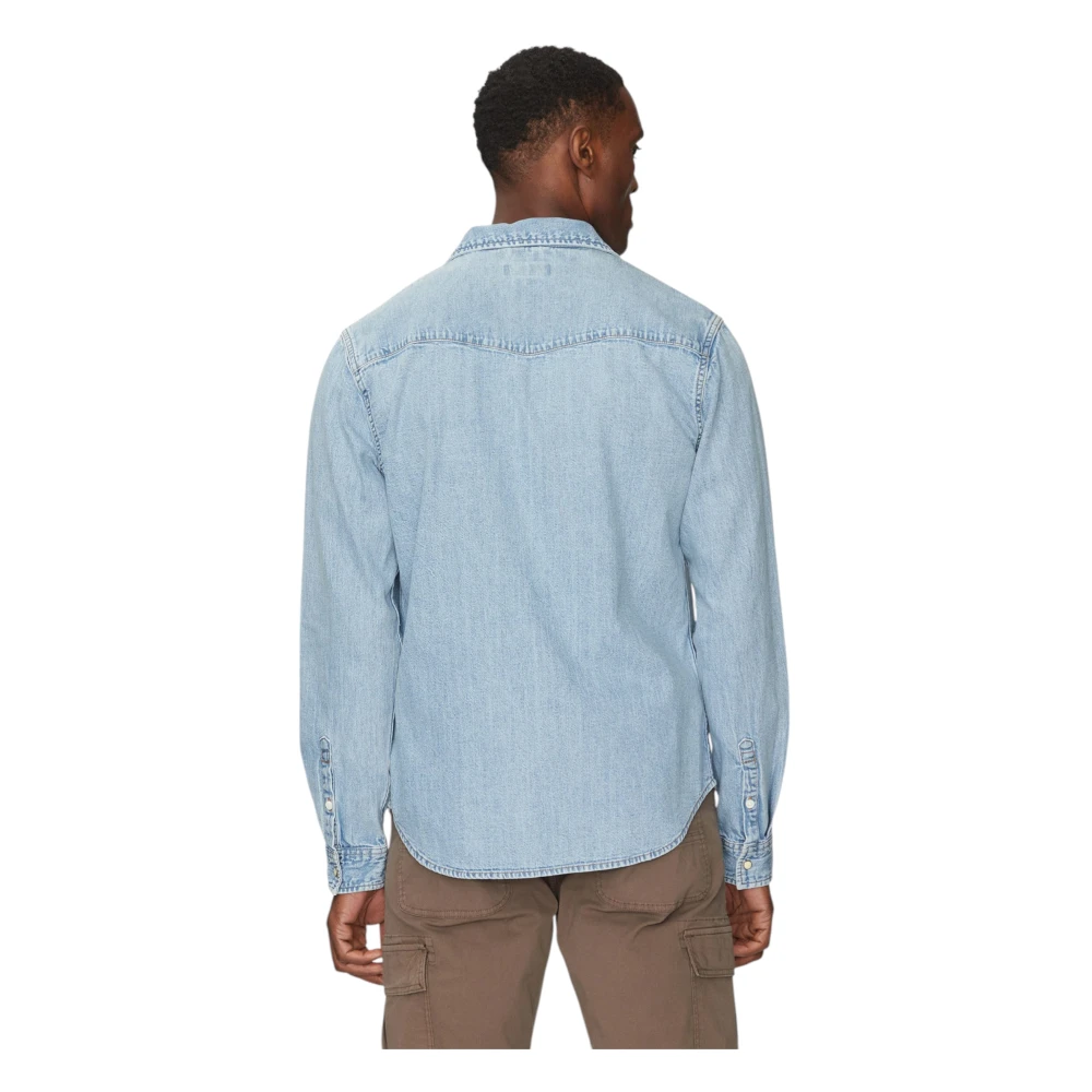 Guess Organisch katoenen overhemd Regular Fit Blue Heren
