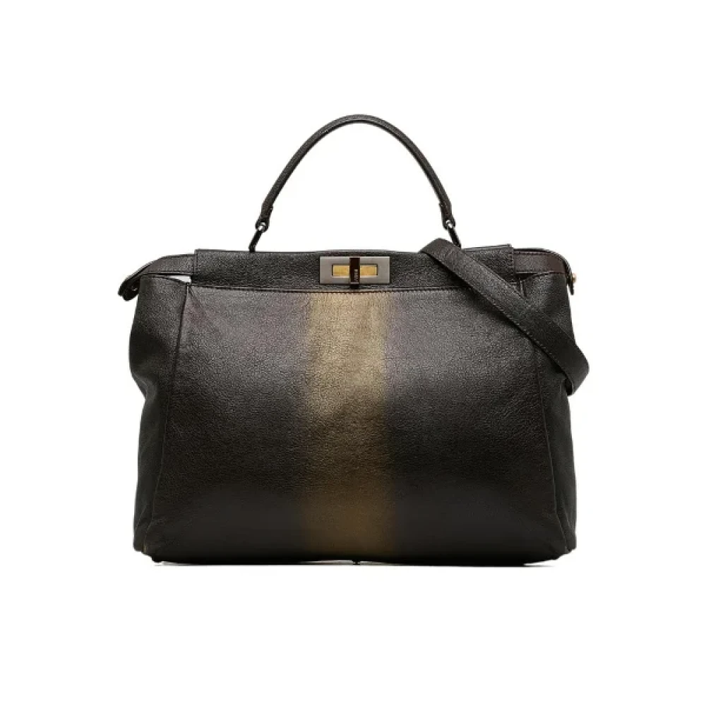 Fendi Vintage Pre-owned Leather handbags Brown Dames