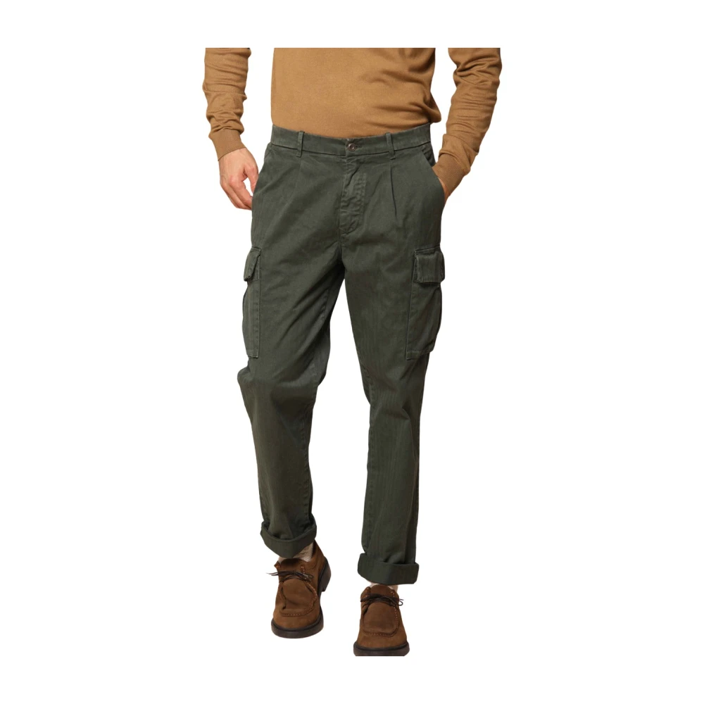 Mason's Cargo Broek met Relaxte Pasvorm Groen Biscuit Green Heren