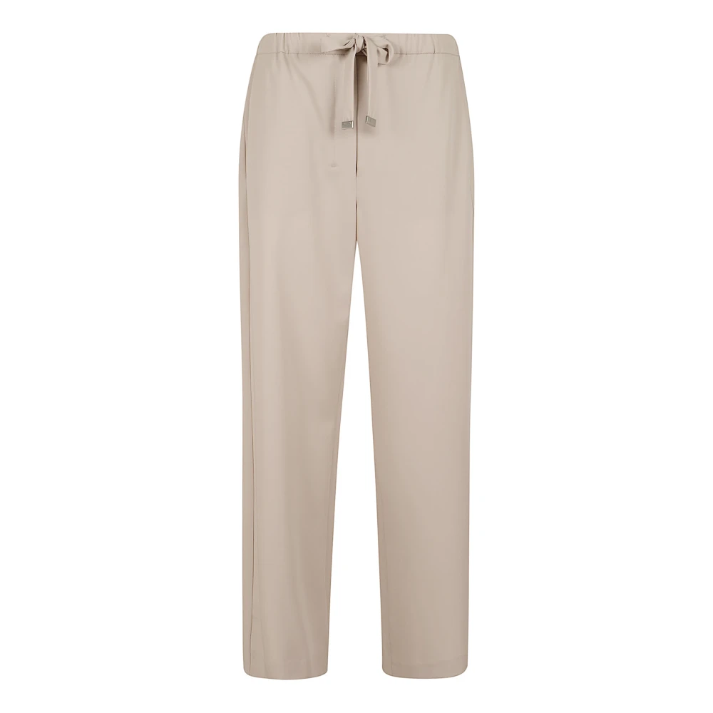 Max Mara Vrouw Beige Broeken Dames, 2XS, Wol, Argenta Broek Met Trekkoord