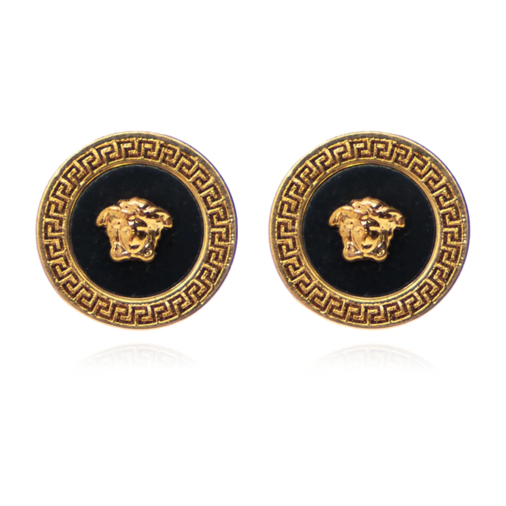 Versace Mannelijk Geel Accessoires Heren, One Size, Medusa Earrings