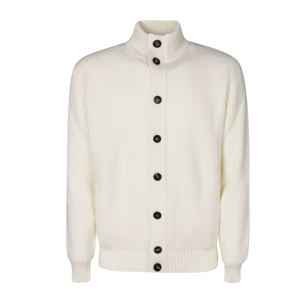 Filippo De Laurentiis Stijlvolle Button Cardigan White Heren