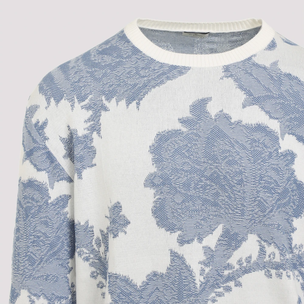 ETRO Bicolour Gebreide C-Hals Trui Multicolor Heren