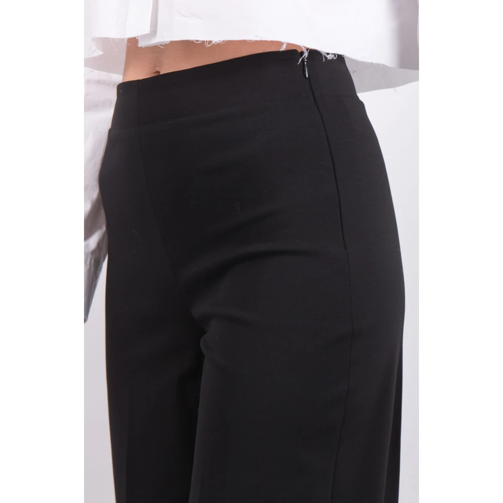 drykorn Stijlvolle Wijde Pijp Broek Zwart Black Dames