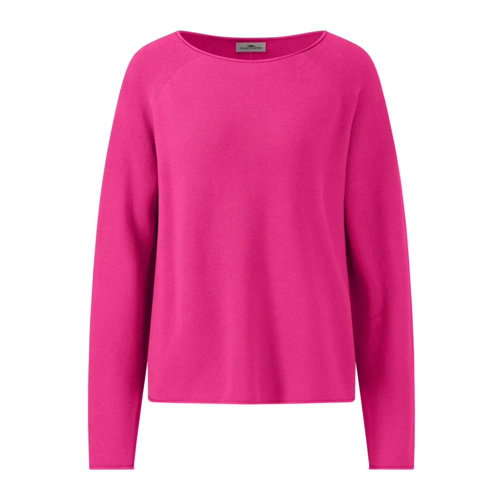 FYNCH-HATTON Fijne Katoen O-Neck Pullover Pink Dames