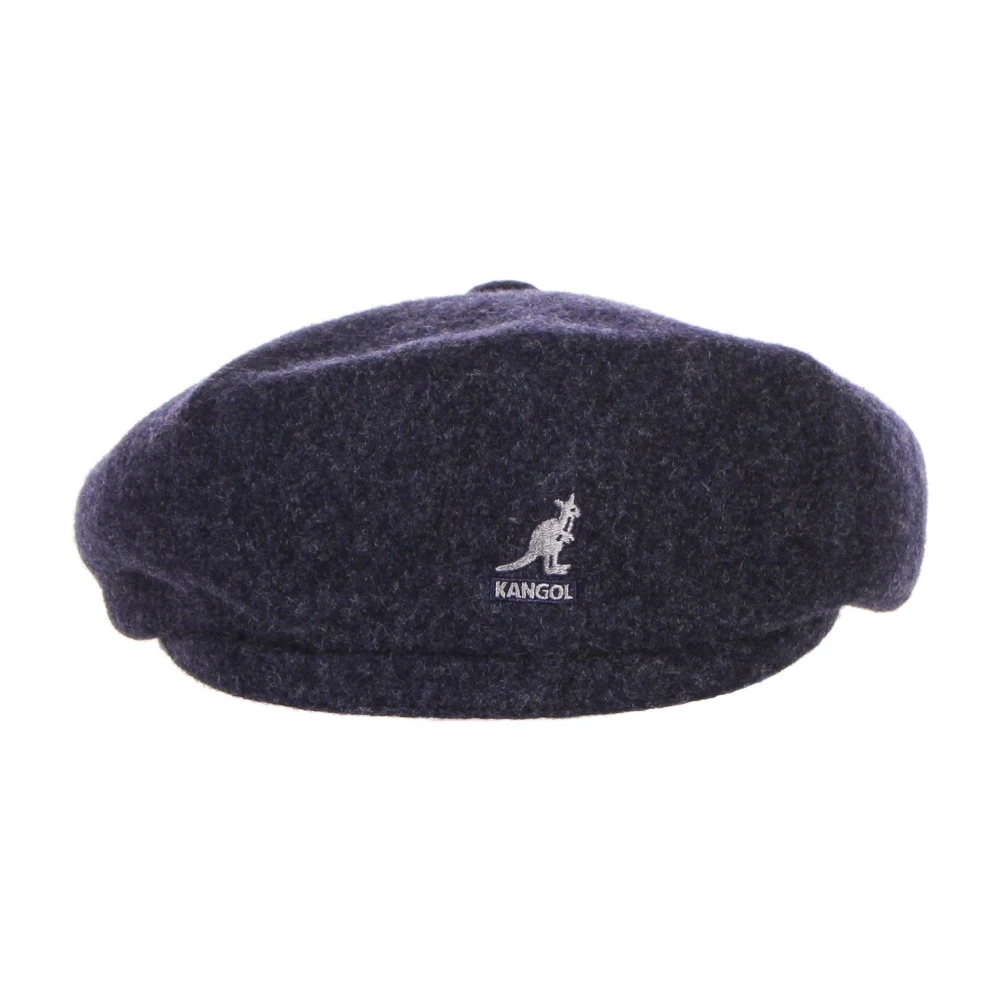 Kangol Navy Marl Wol Flat Cap Hoed Blue Heren