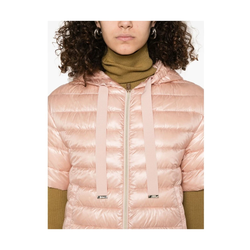 Herno Perzikroze capuchonrits jas Pink Dames