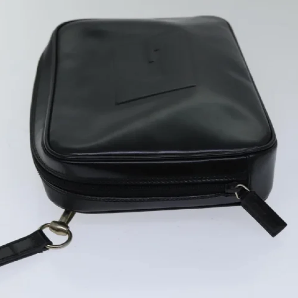 Gucci Vintage Pre-owned Leather clutches Black Dames