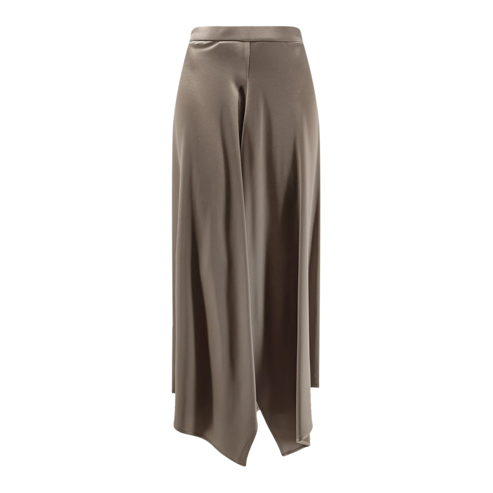 Alysi Donna Beige Gonna Maxi Asimmetrica Svasata