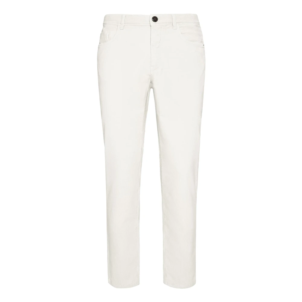 Boggi Milano Jeans in Stretch Velvet White Heren