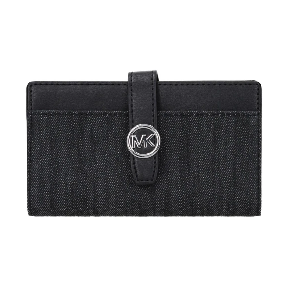 Michael Kors Women's Black Luxury Fabric Wallet With Sleek Design