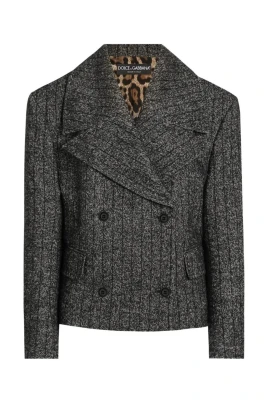 Double-Breasted Tweed Blazer